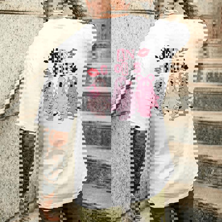 Mean Ghouls On October We Wear Pink Breast Cancer Men's T-shirt Back Print Gifts for Him