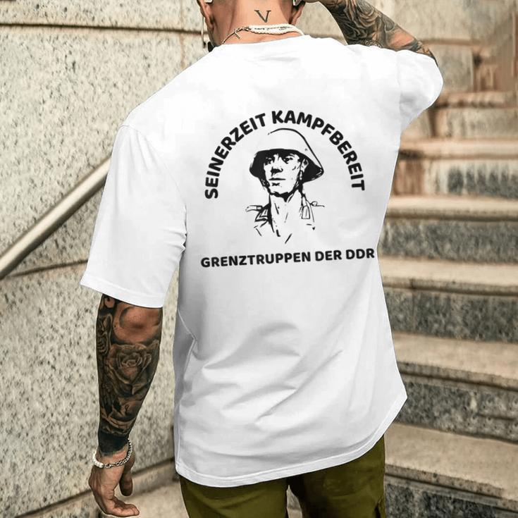 Grenztruppen Der Ddr Der Nva Seinerzeit Combat Ready T-Shirt mit Rückendruck Geschenke für Ihn