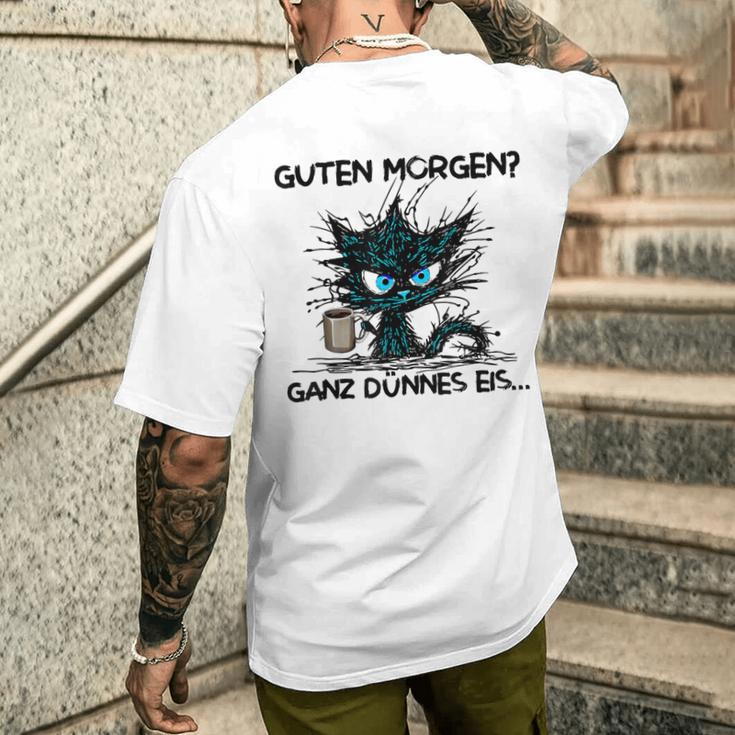 Guten Morgen Ganz Dünnes Eis Sarcasm Saying Fun T-Shirt mit Rückendruck Geschenke für Ihn