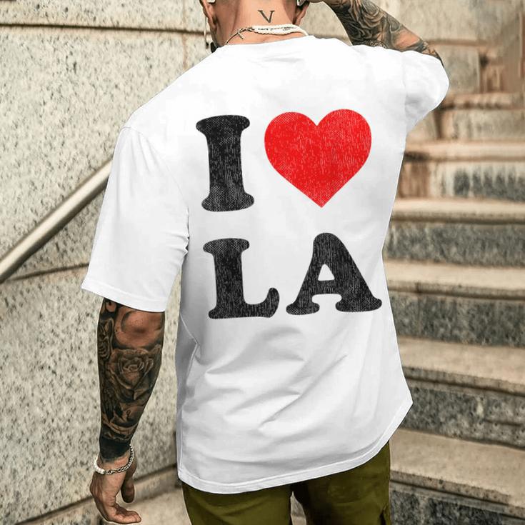 I Heart La Souvenir I Love Los Angeles T-Shirt mit Rückendruck Geschenke für Ihn