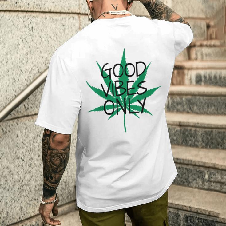 Hemp Leaf Cannabis Marijuana Kiffen Hemp S T-Shirt mit Rückendruck Geschenke für Ihn