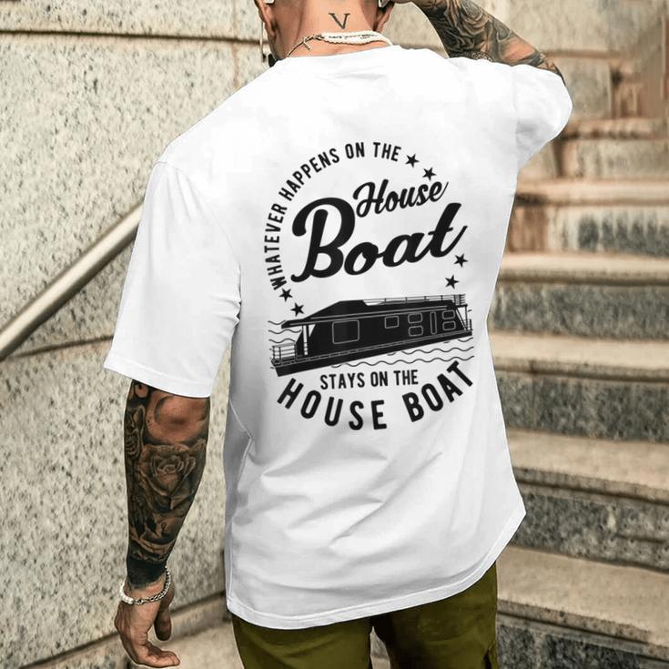 Houseboat Was Auch Immer Auf Dem Hausboat Was Auch Immer Gray S T-Shirt mit Rückendruck Geschenke für Ihn