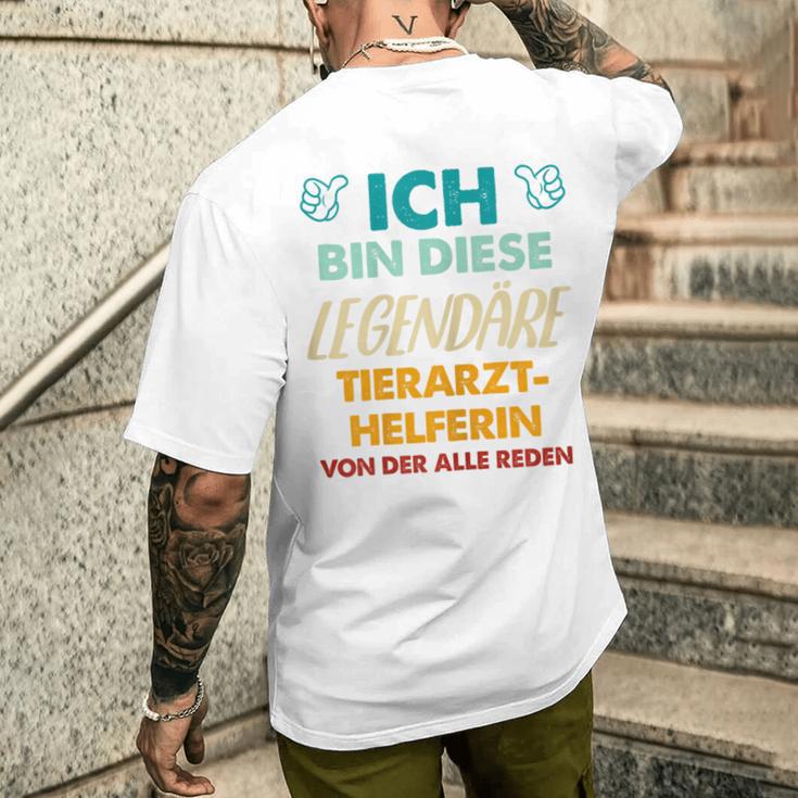 Ich Bin Diese Legendäre Tierarzthelferin T-Shirt mit Rückendruck Geschenke für Ihn