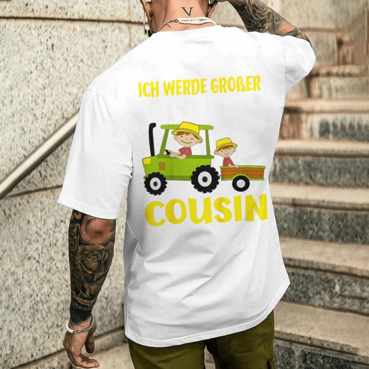 Ich Werde Großer Cousin Bauer Bald Großer Cousin German T-Shirt mit Rückendruck Geschenke für Ihn