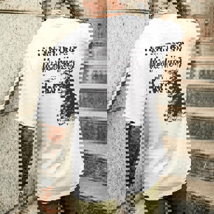 Kant Stop Philosophizing Con Citazione Divertente T-shirt da uomo con stampa posteriore Regalos para él