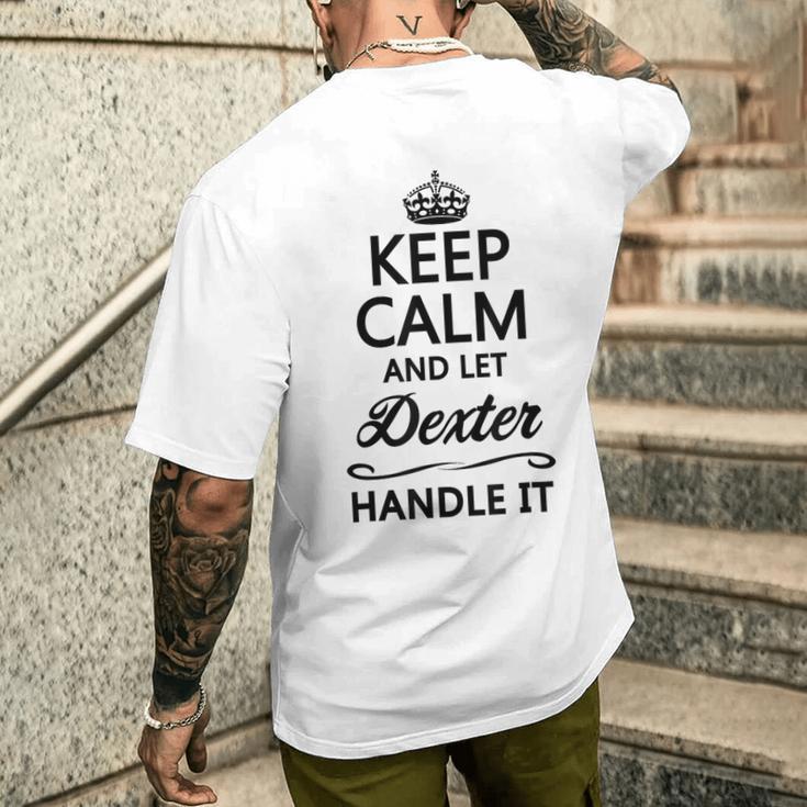 Keep Calm And Let Dester Handle It Name T-Shirt mit Rückendruck Geschenke für Ihn