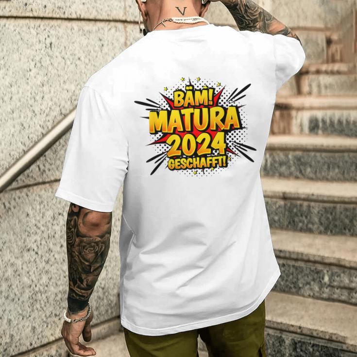 Matura Geschafft 2024 T-Shirt mit Rückendruck Geschenke für Ihn