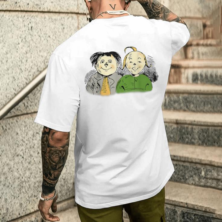 Max And Moritz Gray T-Shirt mit Rückendruck Geschenke für Ihn