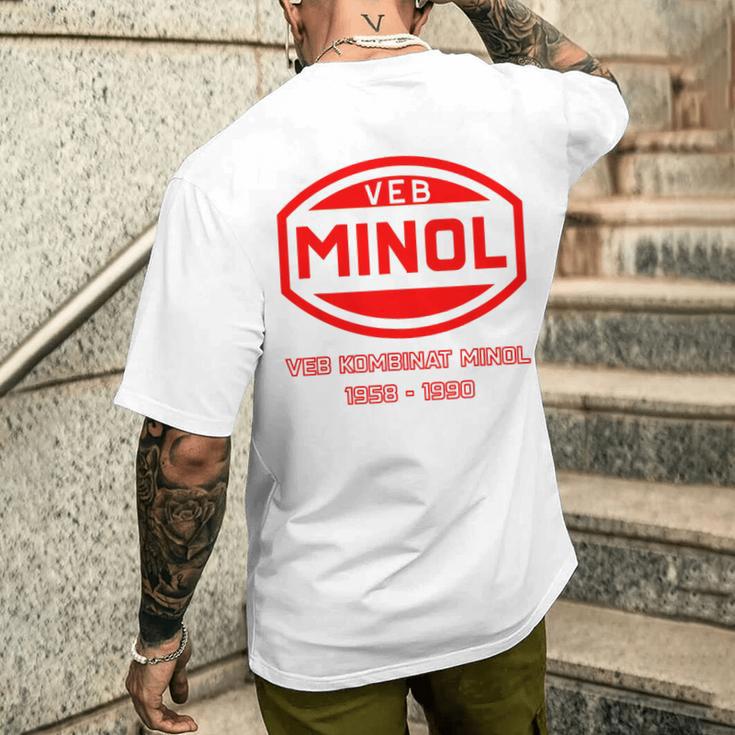 Minol -Ebolkseigener Betrieb Minol Yellow T-Shirt mit Rückendruck Geschenke für Ihn