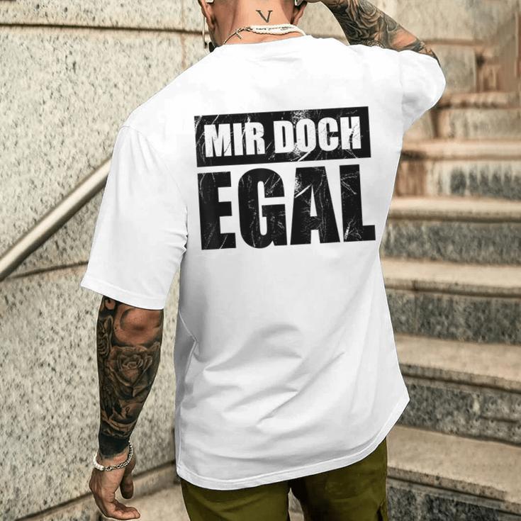 Mir Doch Egal Ein Einerleiergültig Schnuppe T-Shirt mit Rückendruck Geschenke für Ihn