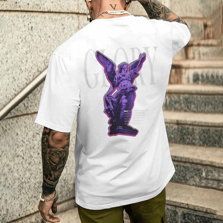 Modern Hip Hopintage Angel Urban Backprint Streetwear T-Shirt mit Rückendruck Geschenke für Ihn