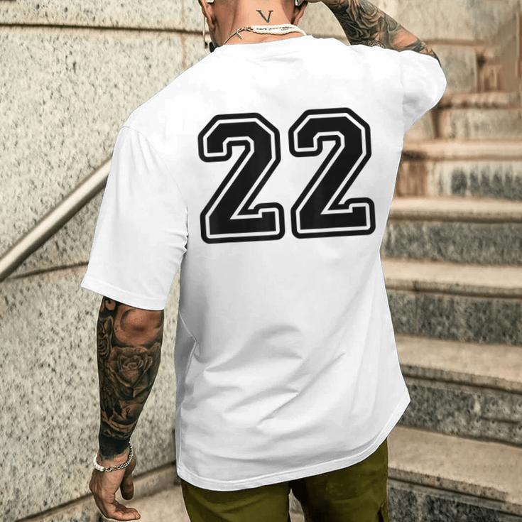 Number 22 Sport Number 22 T-Shirt mit Rückendruck Geschenke für Ihn