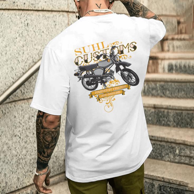 Ostdeutschland Suhl Simson Enduro S50 S51a Suhl Customs T-Shirt mit Rückendruck Geschenke für Ihn