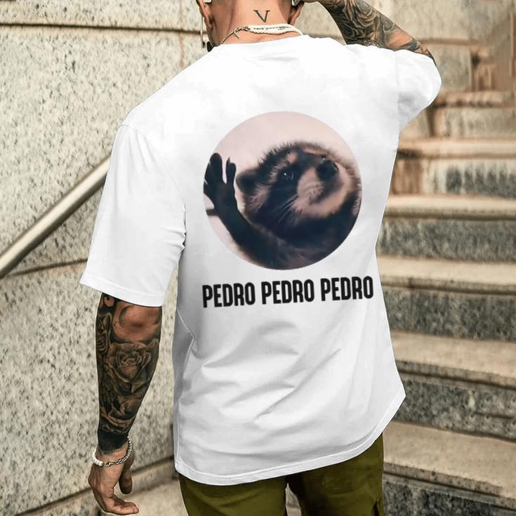 Pedro Pedro Raccoon X Meme Racoon Selfie Dance T-Shirt mit Rückendruck Geschenke für Ihn