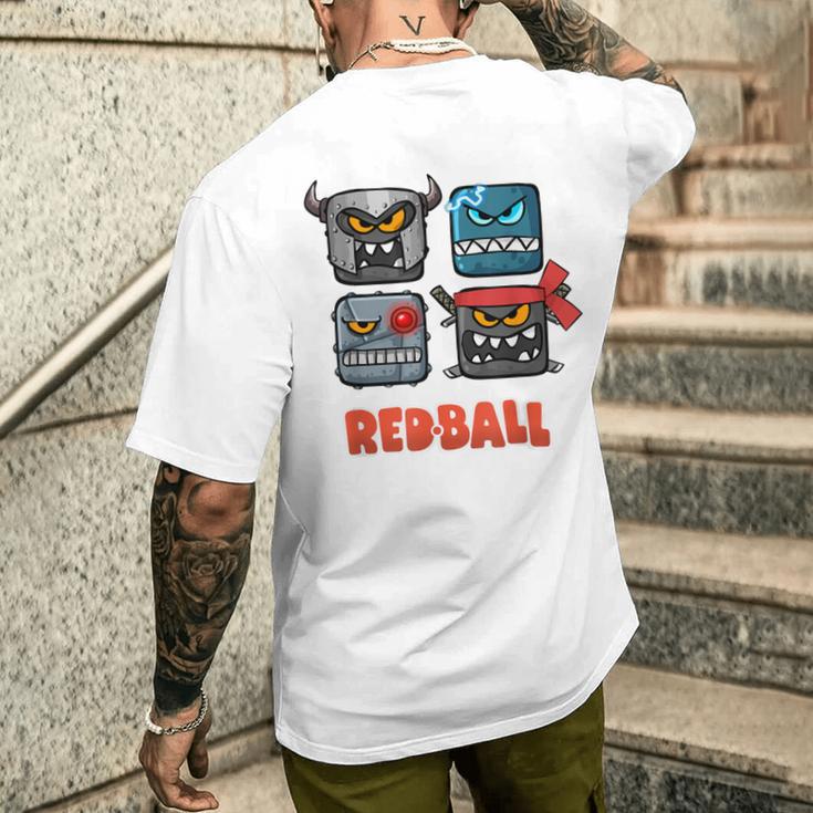 Red Ball 4 Die Schlechten Boxen Blue T-Shirt mit Rückendruck Geschenke für Ihn