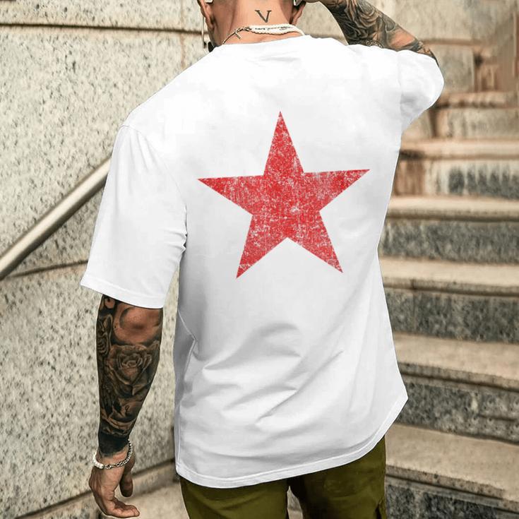 Red Starintage Ussr Soviet Union Revolution T-Shirt mit Rückendruck Geschenke für Ihn