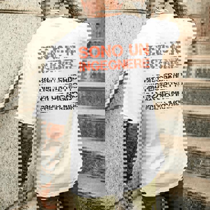 RegaloUomo Divertente Laurea Sono Un Ingegnere T-shirt da uomo con stampa posteriore Regalos para él