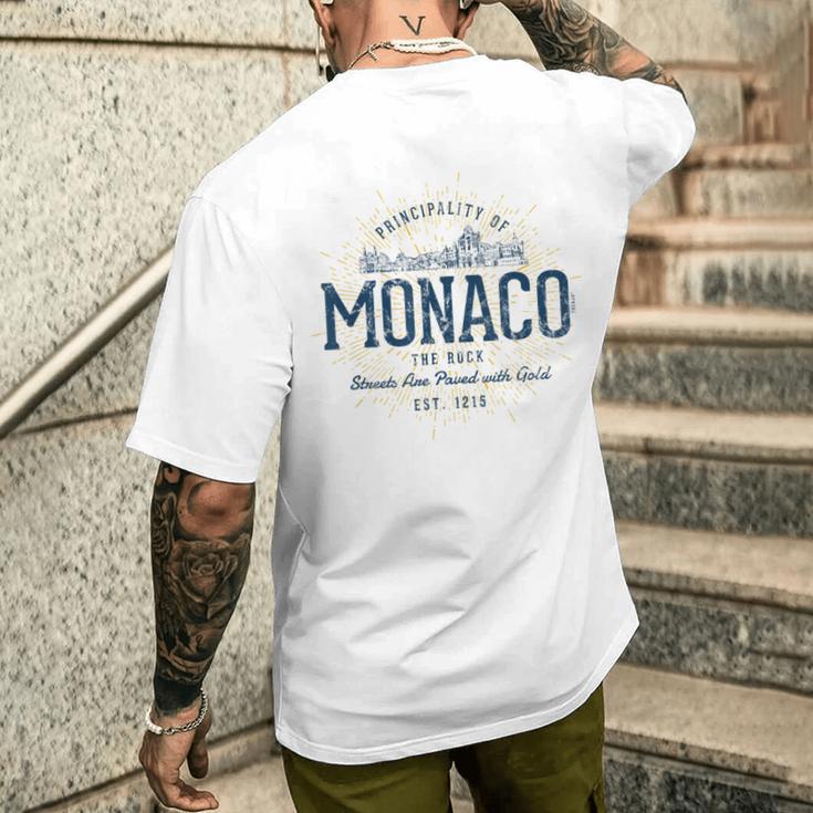 Retro Styleintage Monaco T-Shirt mit Rückendruck Geschenke für Ihn