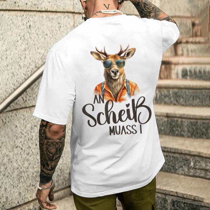 An Scheiß Muass I Trachten Grantler Oktoberfest T-Shirt mit Rückendruck Geschenke für Ihn