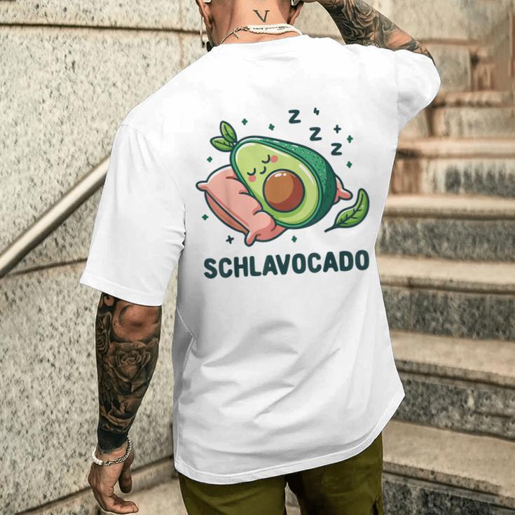 Schlavocado Official Sleep Pyjamas Sleep Avocado T-Shirt mit Rückendruck Geschenke für Ihn