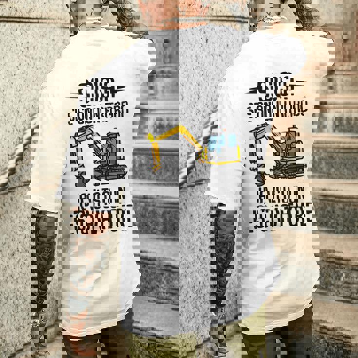 Scusa Sono In Ritardoisto Escavatore Regali Escavatorista T-shirt da uomo con stampa posteriore Regalos para él