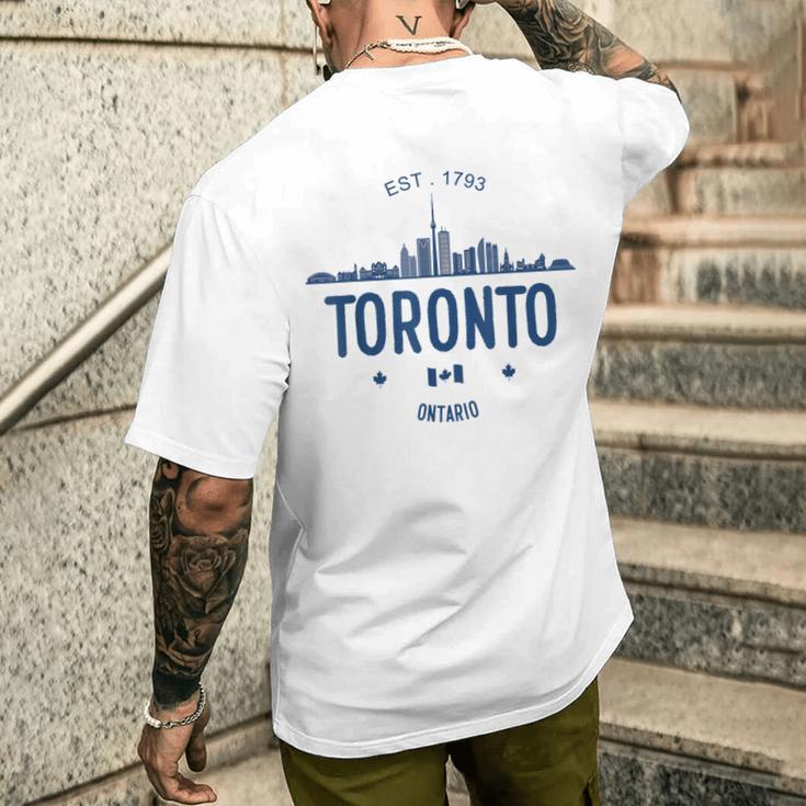 Skyline Toronto Canada T-Shirt mit Rückendruck Geschenke für Ihn