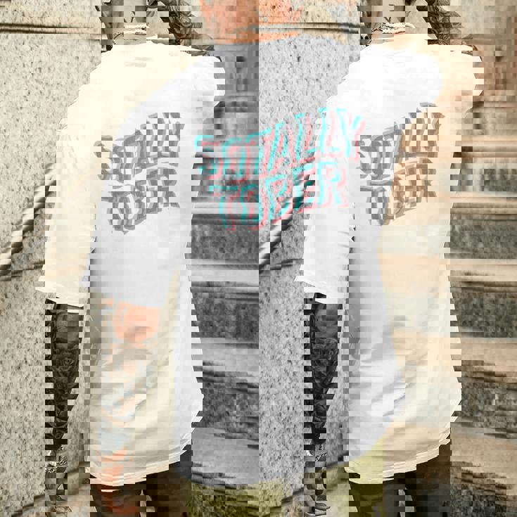 Sotally Tober Wavy Text T-shirt da uomo con stampa posteriore Regalos para él