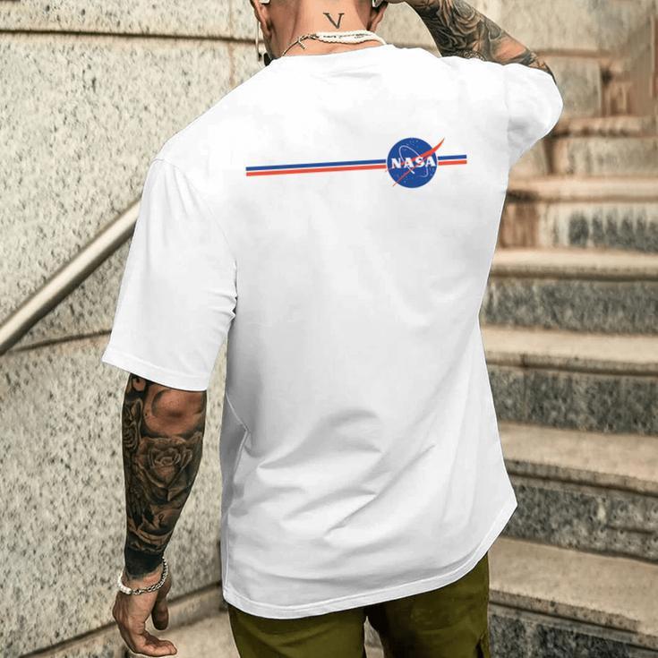 Stelle E Strisce Della Nasa Maglia A Manica T shirt da uomo con stampa posteriore Novitaregali