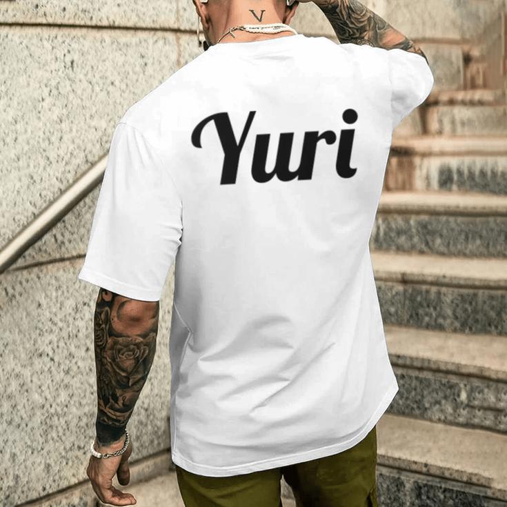 Top That Says The Name Yuri Niedliche Erwachsene Kinder Grafik T-Shirt mit Rückendruck Geschenke für Ihn