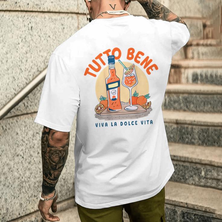 Tutto Bene Xiva La Dolceita Aperoil Spritz Club Back T-Shirt mit Rückendruck Geschenke für Ihn