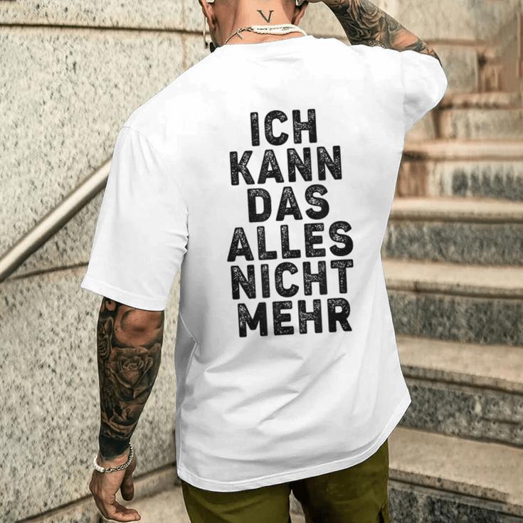 Überwältigt Humor 'Ich Kann Nicht Mehr' T-Shirt mit Rückendruck Geschenke für Ihn