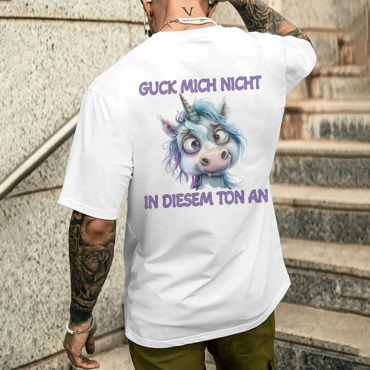 Zerzaustes Einhorn T-Shirt mit Rückendruck Geschenke für Ihn