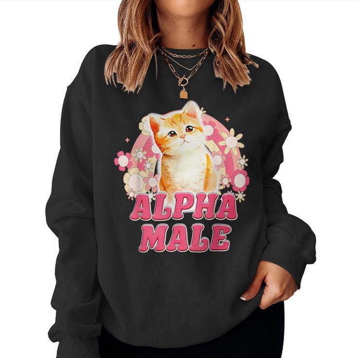 Alpha Male Cat Kitten For Women Sweatshirt Frauen