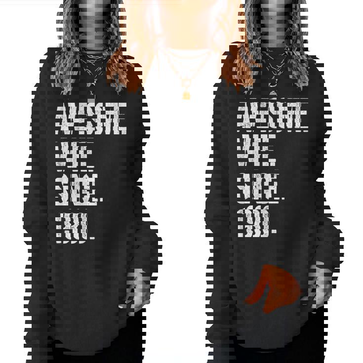 Awesome Wife Since 1980 44 Aniversario De Boda 44 Años Sudadera Mujer