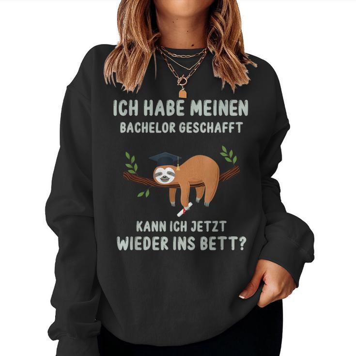 Bachelor Geschafft Wieder Ins Bett Student Sloth Sweatshirt Frauen