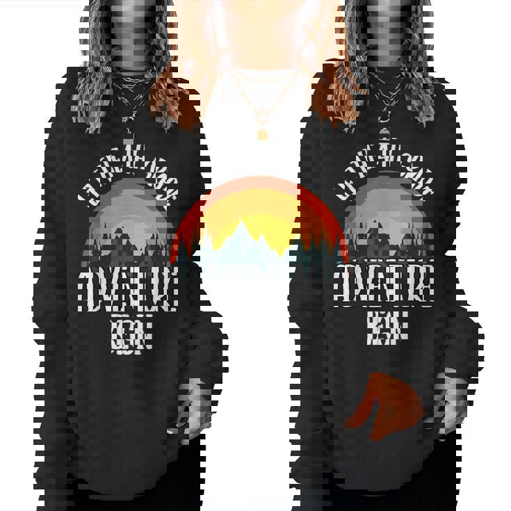Back To School Let The 4Th Grade Adventure Begin 2024 Women Sweatshirt