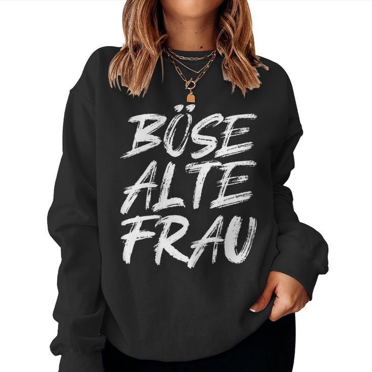 Bad Old Woman Skull Sweatshirt Frauen