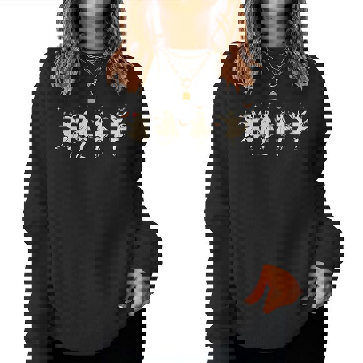 Ballet Ghost Ballet Dancer Spooky Dance Teacher Halloween Women Sweatshirt