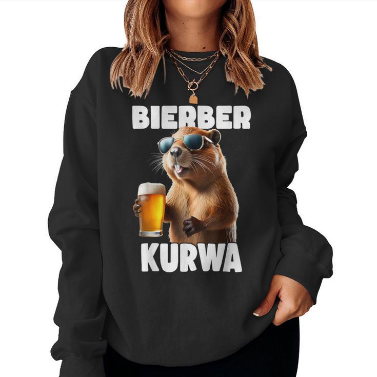 Bierber Kurwa X Biber Kurwa X Bóbr Delicious Beer Sweatshirt Frauen