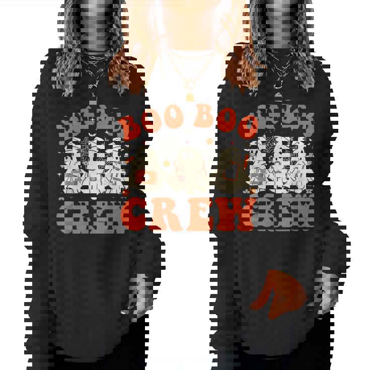 Boo Boo Crew Nurse Ghost Scrub Top Nursing Halloween Costume Women Sweatshirt Boo Boo Crew Nurse Ghost Scrub Top Nursing Halloween Costume Women Sweatshirt