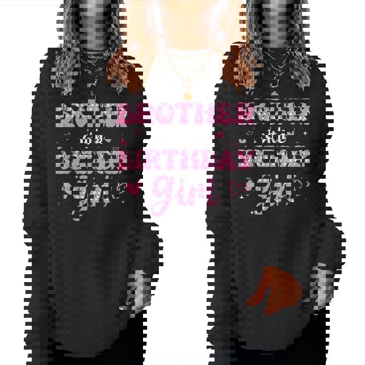 Brother Of The Birthday Pink Girl Matching Family Women Sweatshirt