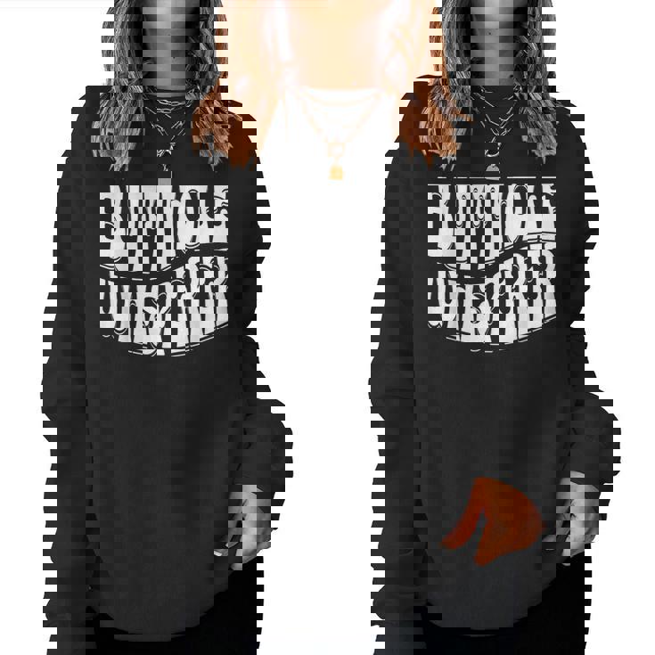 Butthole Whisperer Sarcastico Scherzi Retrò Women Sweatshirt