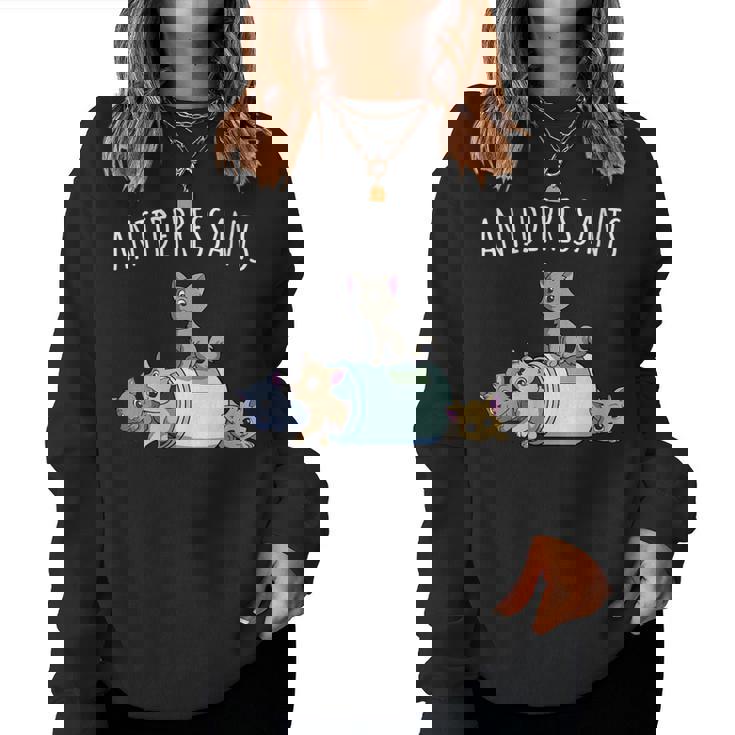 Sweat-Shirt Femme Imprimés à Message Originaux Et Tendance