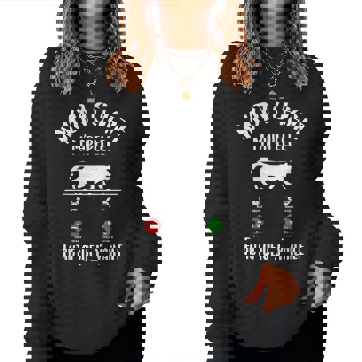 Chats Humour Drole Fille Mon Chat M'appelle Sweat-shirt pour femme