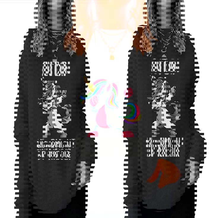 Compleanno Della Zia Unicorno Auntcorn Women Sweatshirt