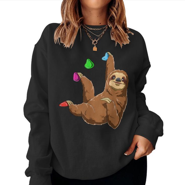 Cool Sloth Boulder Climbing Sweatshirt Frauen