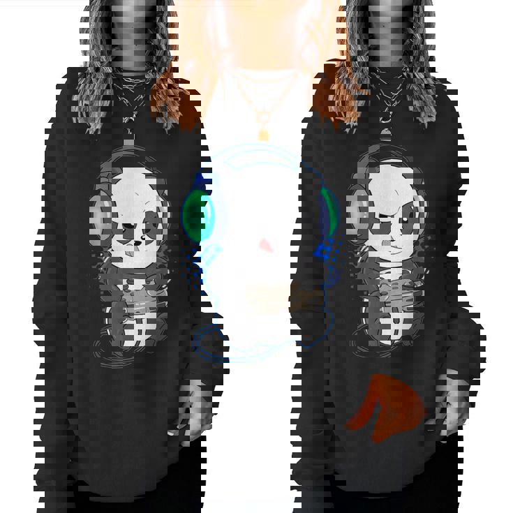 Cute Gaming Pandaideogioco Computer Playerideogioco Pc Women Sweatshirt
