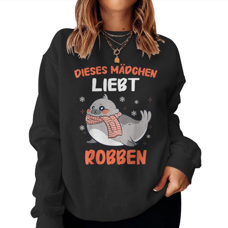 Das Mädchen Liebt Robben Seehund Dieses Mädchen Lieb Sweatshirt Frauen