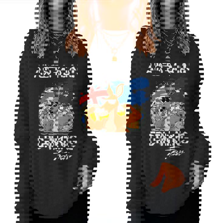Donna Classic Australian Drinking Team Beer Drinker Australia Con Collo A Women Sweatshirt