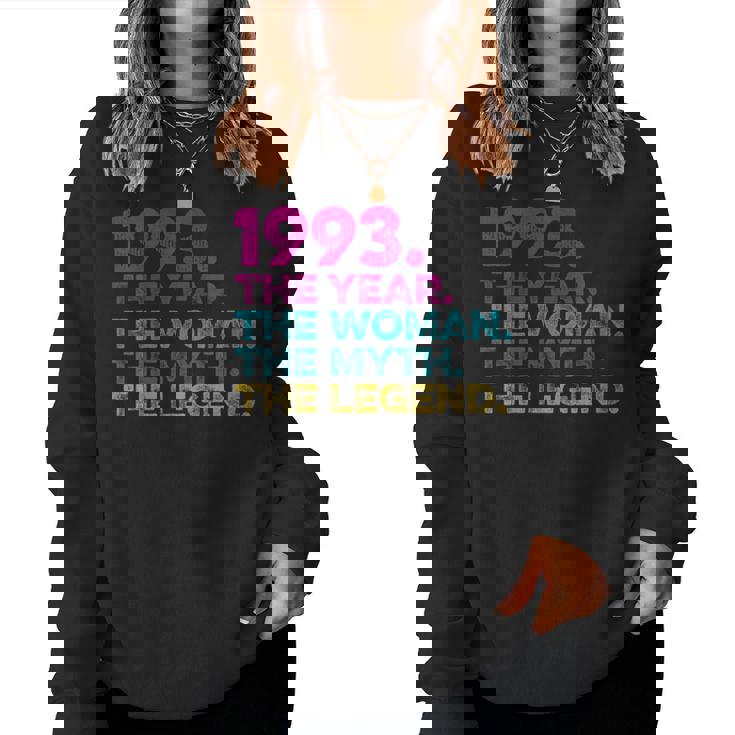 Donna Compleanno Regalointage 1993 Year Woman Myth Legend Con Collo A Women Sweatshirt